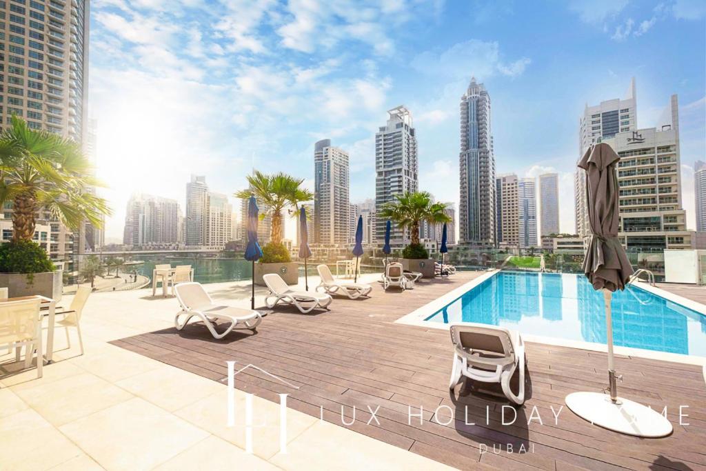 Lux Contemporary Suite With Full Marina View 6 دبي المظهر الخارجي الصورة