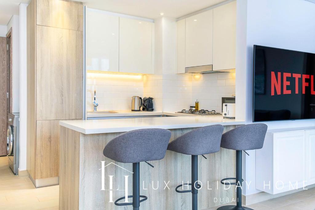 Lux Contemporary Suite With Full Marina View 6 دبي المظهر الخارجي الصورة